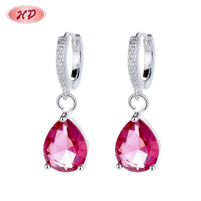 S925 Silver Classic Water Drop Zircon Earrings