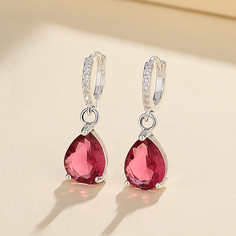 S925 Silver Classic Water Drop Zircon Earrings