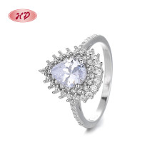 Anillo de plata S925 con circonita cúbica para anillos de joyería fina al por mayor