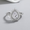 Anillo de plata S925 con circonita cúbica para anillos de joyería fina al por mayor