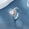 Anillo de plata S925 con circonita cúbica para anillos de joyería fina al por mayor