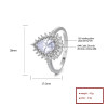 Anillo de plata S925 con circonita cúbica para anillos de joyería fina al por mayor