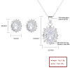 Conjunto de joyas de plata 925 con diseño de circonitas de alta calidad