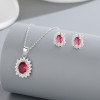 Venta al por mayor 925 Conjunto de joyas para mujer Diseño clásico de circón independiente Joyería de alta calidad