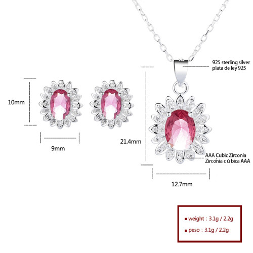 Wholesale 925 Women's Jewelry Set Independent Zircon Classic Design High Quality Jewelry