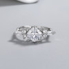 Anillo clásico de plata de ley 925 con circonita cúbica radiante para venta al por mayor, piezas elegantes, anillos de moda de plata de ley retorcida para mujeres