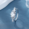 Anillo clásico de plata de ley 925 con circonita cúbica radiante para venta al por mayor, piezas elegantes, anillos de moda de plata de ley retorcida para mujeres