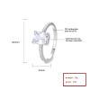 Anillo de joyería de plata 925 con diseño clásico de circonita independiente hexagonal geométrica simple y atmosférica
