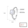 Anillo de plata de ley 925 con circonita cúbica brillante para joyería de alta gama al por mayor