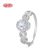 Anillo de joyería de plata 925 con circonita independiente y combinación de símbolo infinito Joyería de moda