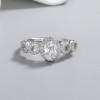 Anillo de joyería de plata 925 con circonita independiente y combinación de símbolo infinito Joyería de moda
