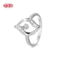 Anillo de plata de ley 925 con circonita cúbica hermosa, joyería de moda al por mayor