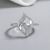 Anillo de plata de ley 925 con circonita cúbica hermosa, joyería de moda al por mayor