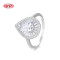 925 Sterling Silver Ring With Radiant Cubic Zirconia For Wholesale Elegant Pieces Silver Rings