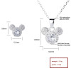 Conjunto de joyas de plata 925 con bonito oso animal, micropavimentación de circonitas, artesanía exquisita para uso diario al por mayor