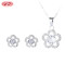 925 Silver Jewelry Women'S Jewelry Set With Hollowed Out Flower Petals And Plant Design Factory Direct Sales