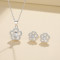 925 Silver Jewelry Women'S Jewelry Set With Hollowed Out Flower Petals And Plant Design Factory Direct Sales