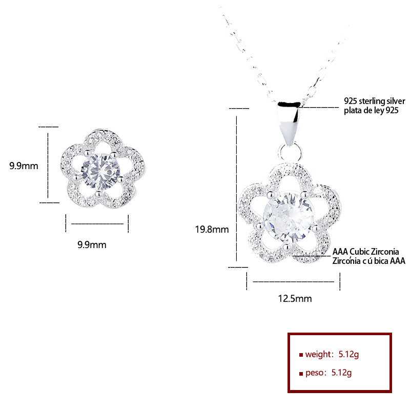 Pendientes clásicos de plata S925 con forma de gota de agua y circonita