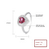 Anillo de plata de ley 925 con circonita cúbica exquisita para joyería elegante al por mayor