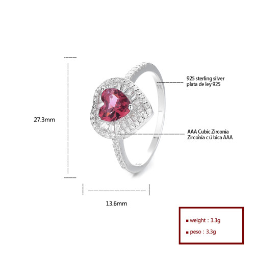 925 Sterling Silver Ring With Exquisite Cubic Zirconia For Wholesale Elegant Jewelry