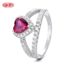 Anillos casuales de plata de ley 925 de lujo de alta gama para damas con circonita cúbica, ideal para joyería de moda de lujo, anillo glamoroso