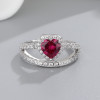 Anillos casuales de plata de ley 925 de lujo de alta gama para damas con circonita cúbica, ideal para joyería de moda de lujo, anillo glamoroso