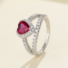 Anillos casuales de plata de ley 925 de lujo de alta gama para damas con circonita cúbica, ideal para joyería de moda de lujo, anillo glamoroso