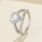 Luxury  Cubic Zirconia 925 Sterling Silver Casual Rings Wholesale High End  For Ladies Jewelry For Elegant Ring