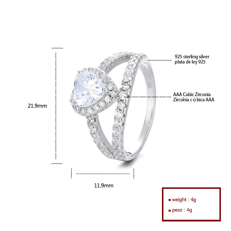 S925 Silver Classic Water Drop Zircon Earrings