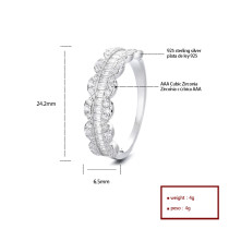 S925 Silver Ring Beautiful High End  Cubic Zirconia  Ideal For Luxury Fashion And Special Events Chic Women Silver Ring