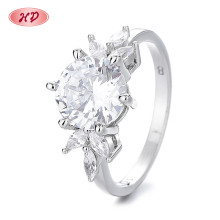 Anillos informales elegantes de Plata de Ley 925 de gama alta para mujer, circonita cúbica de lujo, ideal para ocasiones exclusivas