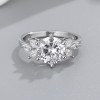 Anillos informales elegantes de Plata de Ley 925 de gama alta para mujer, circonita cúbica de lujo, ideal para ocasiones exclusivas