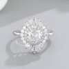 Los anillos de plata S925 de circonita cúbica de lujo son perfectos para anillos de clase de moda de alta gama y eventos especiales