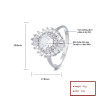Los anillos de plata S925 de circonita cúbica de lujo son perfectos para anillos de clase de moda de alta gama y eventos especiales