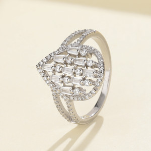 Opulentos Anillos De Plata 925 De Gama Alta Con Circonita Cúbica, Ideales Para Reuniones Elegantes, Anillo Sofisticado