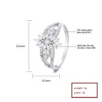 S925 Silver Ring Premium  Cubic Zirconia Ideal For Elegant High End Collections Stylish Ring