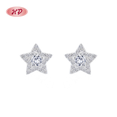 Chic 925 Sterling Silver Cubic Zirconia Women'S Stud Earrings For Wholesale Fine Jewelry Silver Earrings