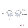 Hermosos pendientes de plata de ley 925 con circonita cúbica para mujer SST UD, pendientes de plata al por mayor de alta calidad
