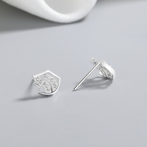 Pendientes atemporales de Plata de Ley 925 para mujer SST UD con circonita cúbica para joyería de moda al por mayor, pendientes de plata 925 para mujer