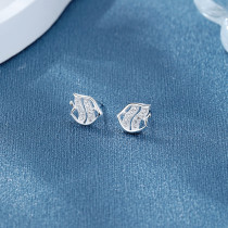 Timeless 925 Sterling Silver Women'S Stud Earrings With Cubic Zirconia For Wholesale Fashion Jewelry Ladies 925 Silver Earrings