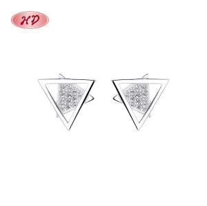925 Sterling Silver  Stud Earrings For Women's Sparkling Cubic Zirconia  Wholesale Fashion Jewelry