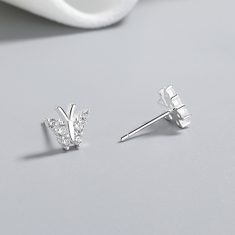 Radiant 925 Sterling Silver Cubic Zirconia Stud Earrings