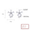 Flower 925 Sterling Silver Stud Earrings Cubic Zirconia For Elegant Wholesale Women's Jewelry