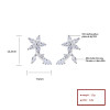 Pendientes de plata de ley 925 con forma de flor y circonita cúbica para joyería elegante al por mayor para mujer