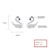 Pendientes de botón para mujer en plata de ley 925 con forma de cisne y circonita cúbica para venta al por mayor