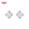 925 Sterling Silver Women's Stud Earrings With Square Brilliant Cubic Zirconia For Wholesale Trendy Sterling Silver Stud Earrings
