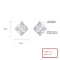 925 Sterling Silver Women's Stud Earrings With Square Brilliant Cubic Zirconia For Wholesale Trendy Sterling Silver Stud Earrings