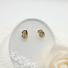 Pendientes Huggies Chapado en Oro 18k Religión Nuestra Señora de Guadalupe Devotos Creyentes