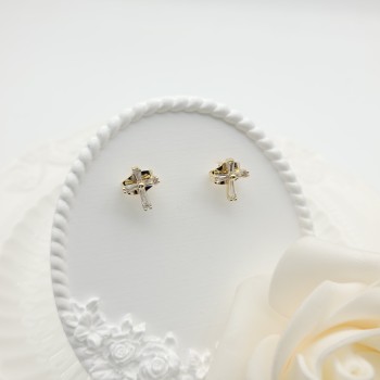 Huggies Earrings 18k Gold Plated Religion Our Lady of Guadalupe Devoted Believers