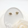 Pendientes Huggies chapados en oro de 18 quilates Flecha de Cupido del Amor Religiosos Devotos Creyentes Joyería de Alta Calidad